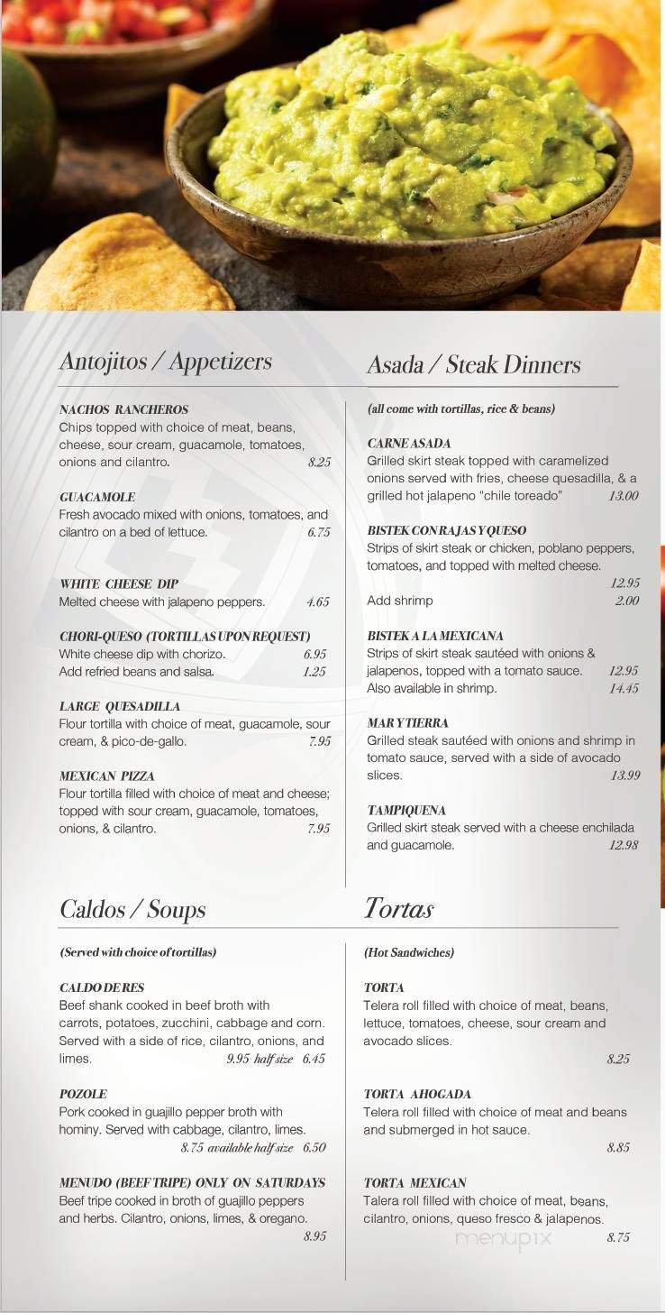 Menu page 1