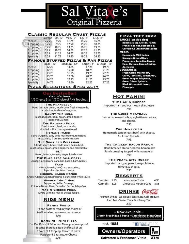 Menu page 1