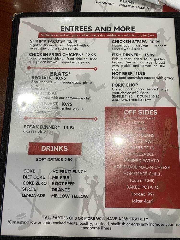Menu page 1