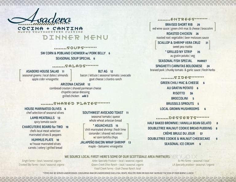 Menu page 1