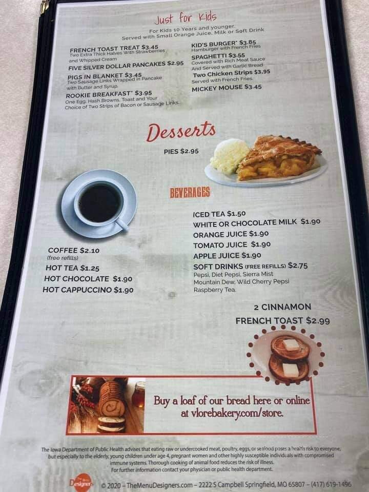 Menu page 1