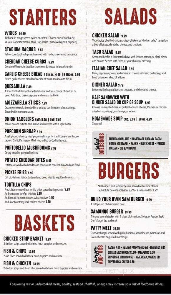 Menu page 2