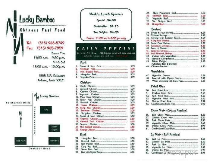 Menu page 1