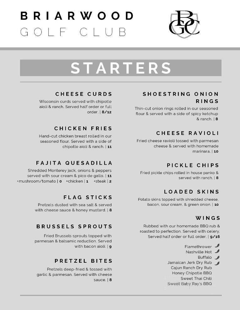 Menu page 1
