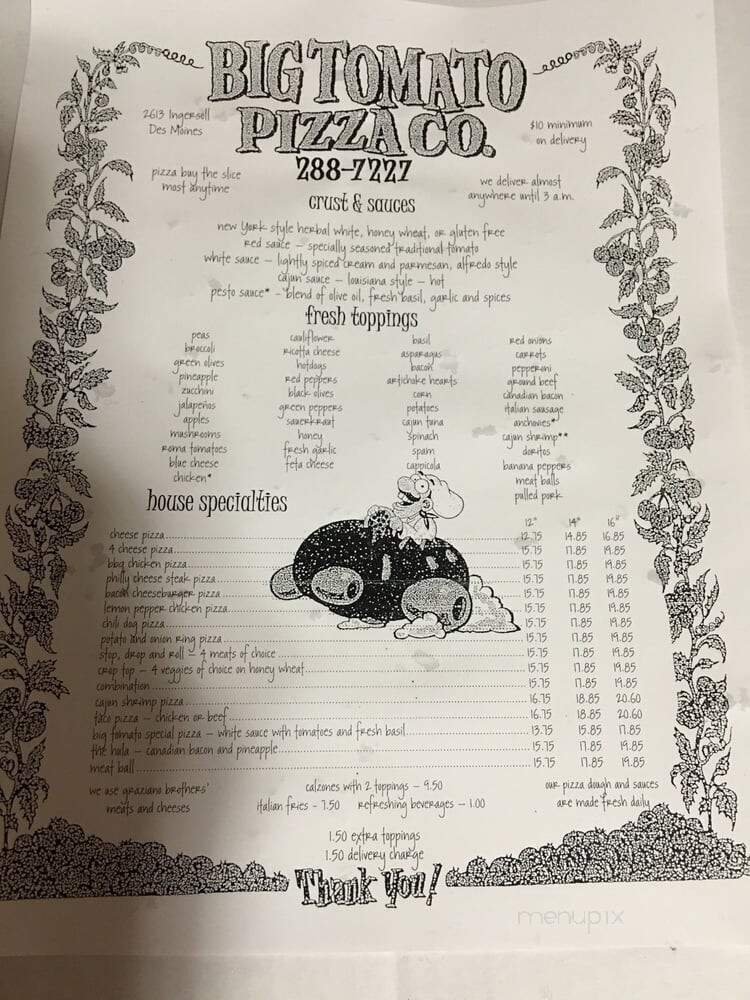 Menu page 1