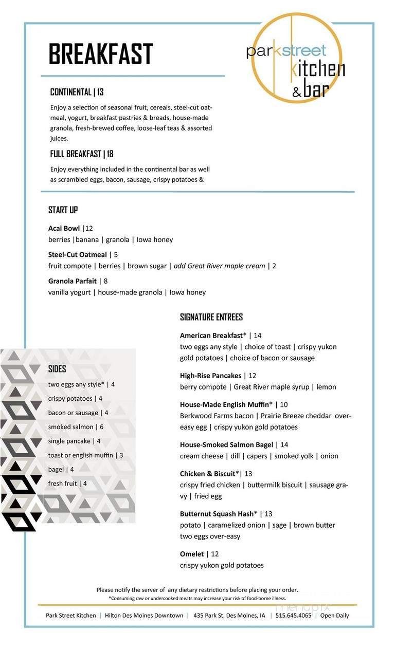 Menu page 1
