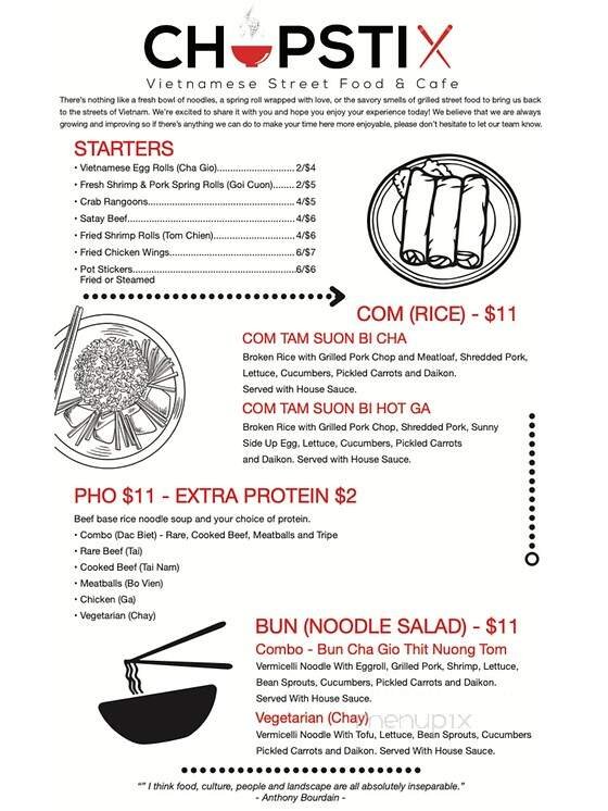 Menu page 1