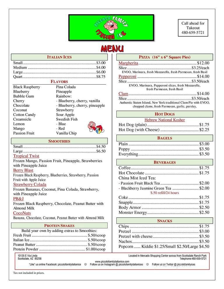 Menu page 1