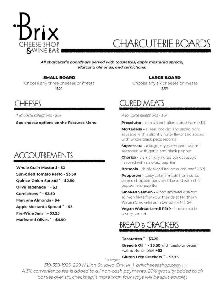 Menu page 1