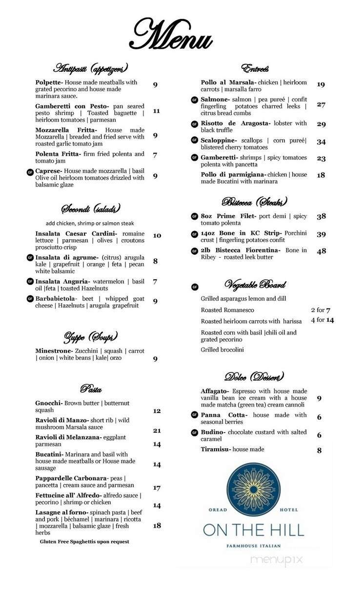 Menu page 1