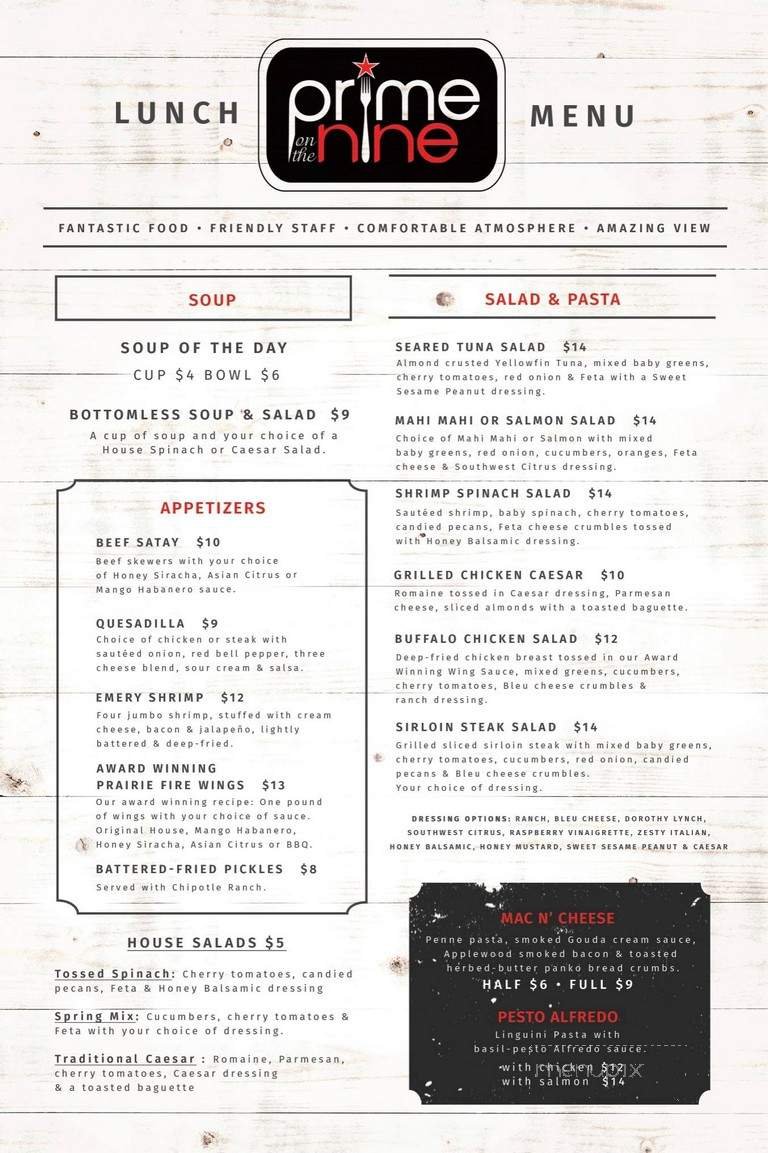 Menu page 1