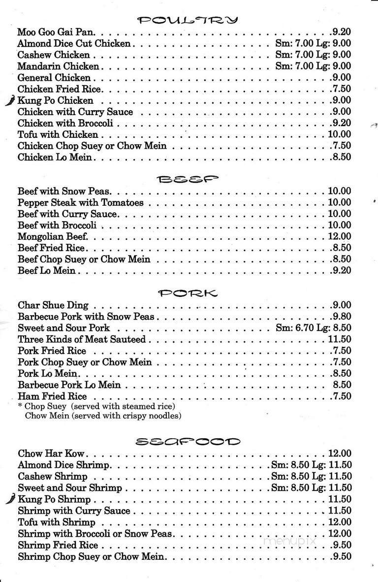Menu page 1