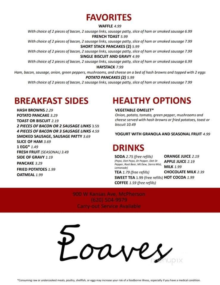 Menu page 1