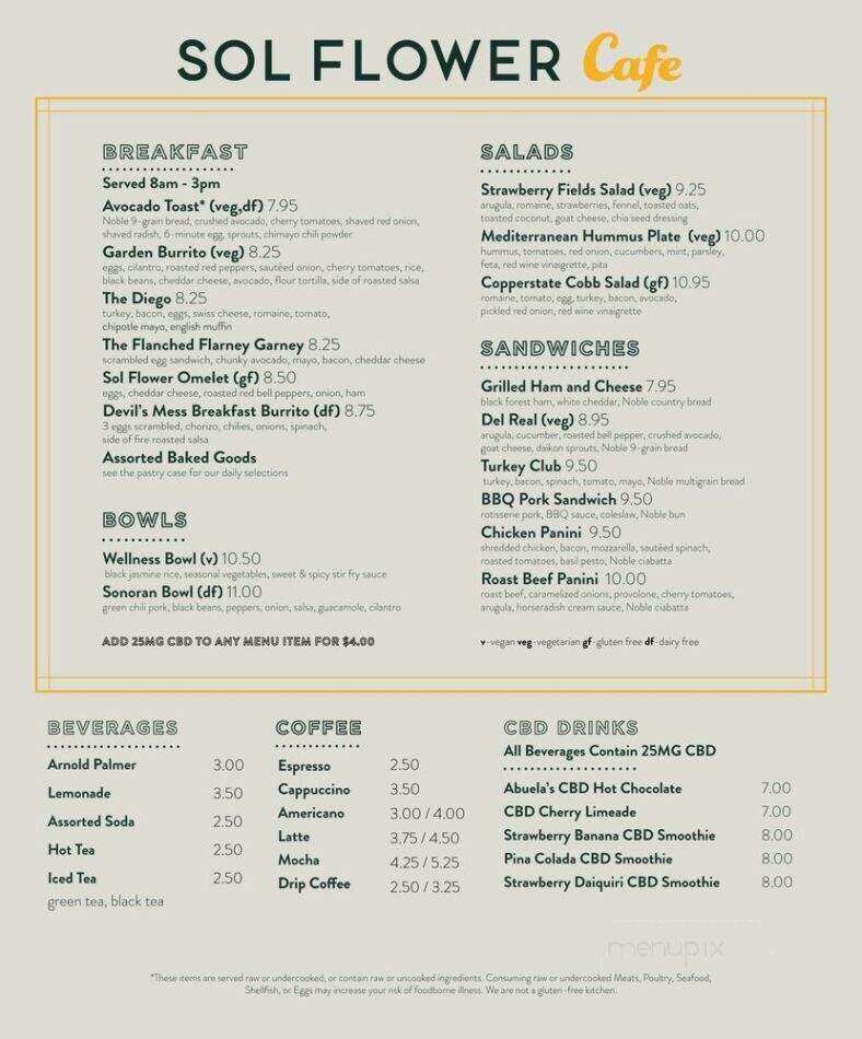 Menu page 1