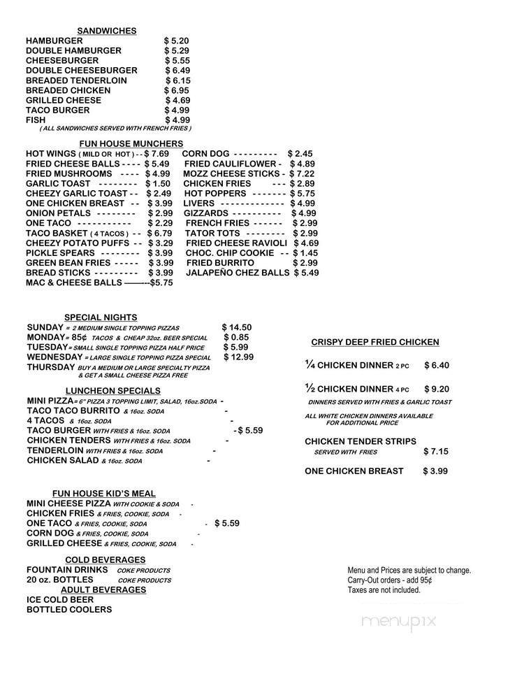 Menu page 1