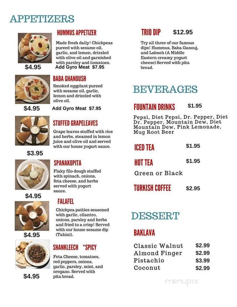 Menu page 2