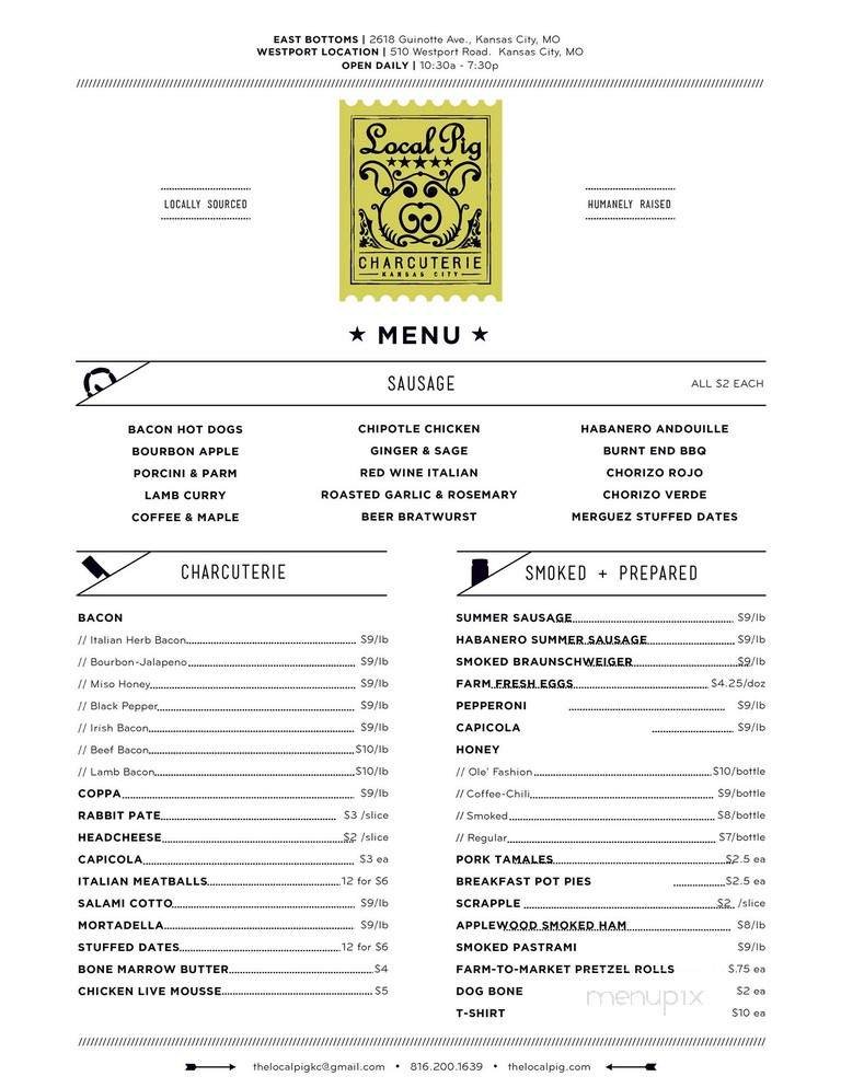 Menu page 1