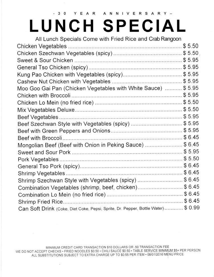 Menu page 1