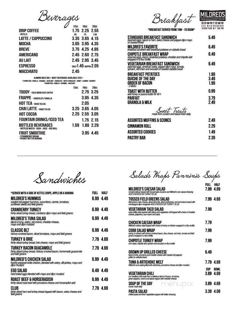 Menu page 1