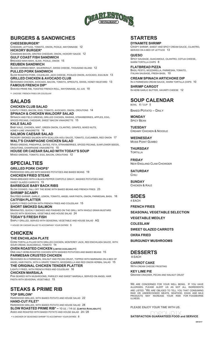 Menu page 1