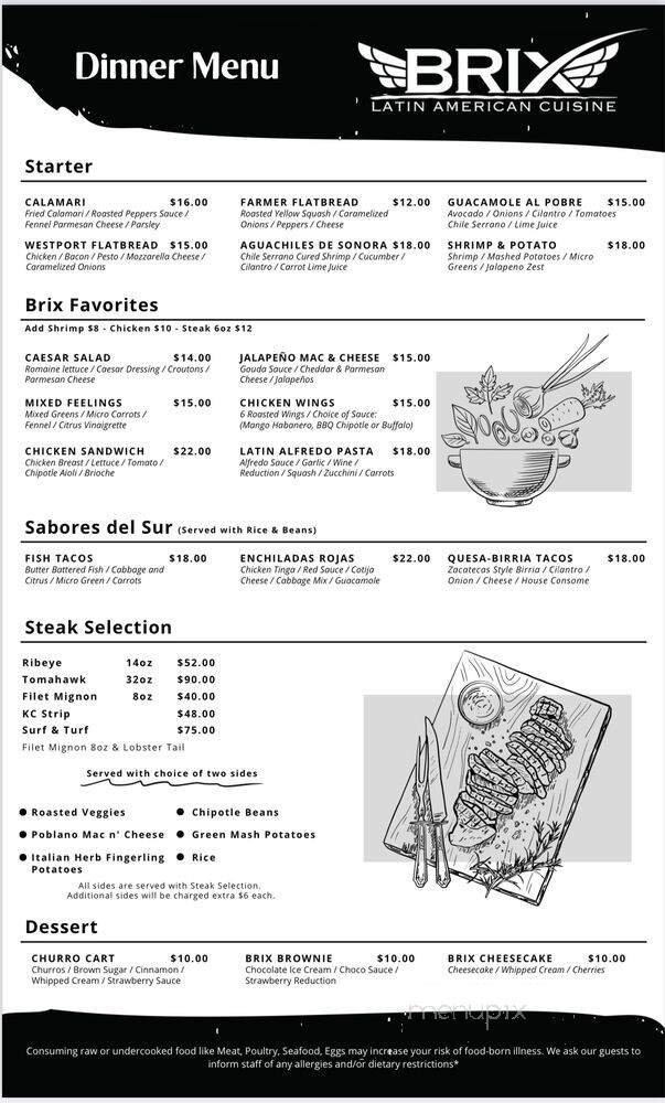 Menu page 1