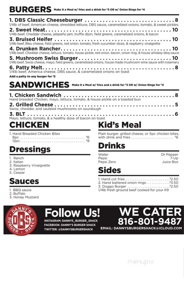 Menu page 1