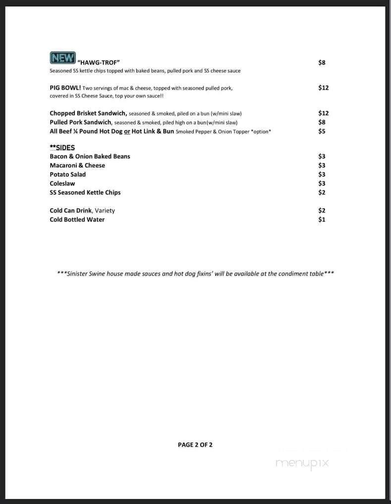 Menu page 1
