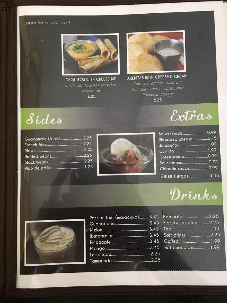 Menu page 1