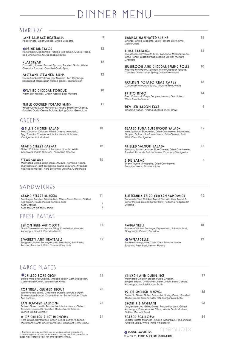 Menu page 1