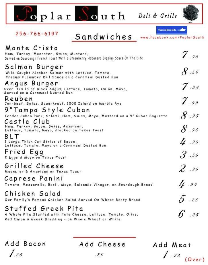 Menu page 1