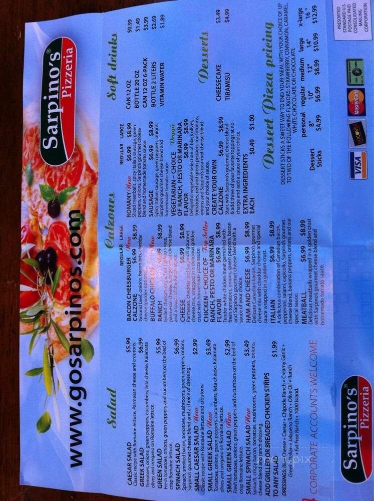 Menu page 1