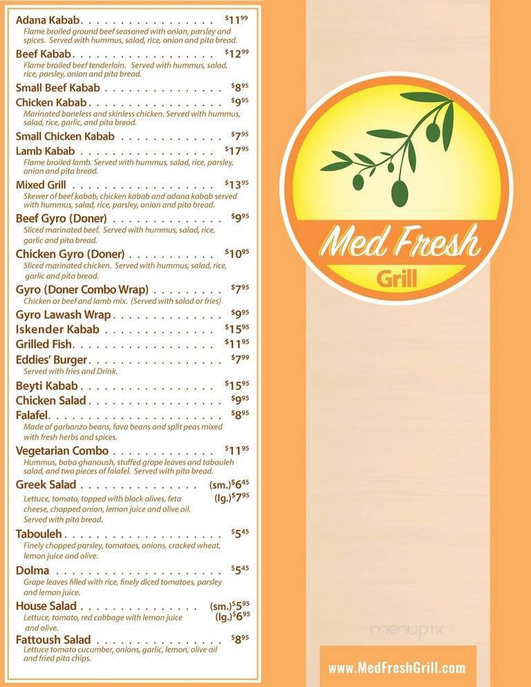 Menu page 1