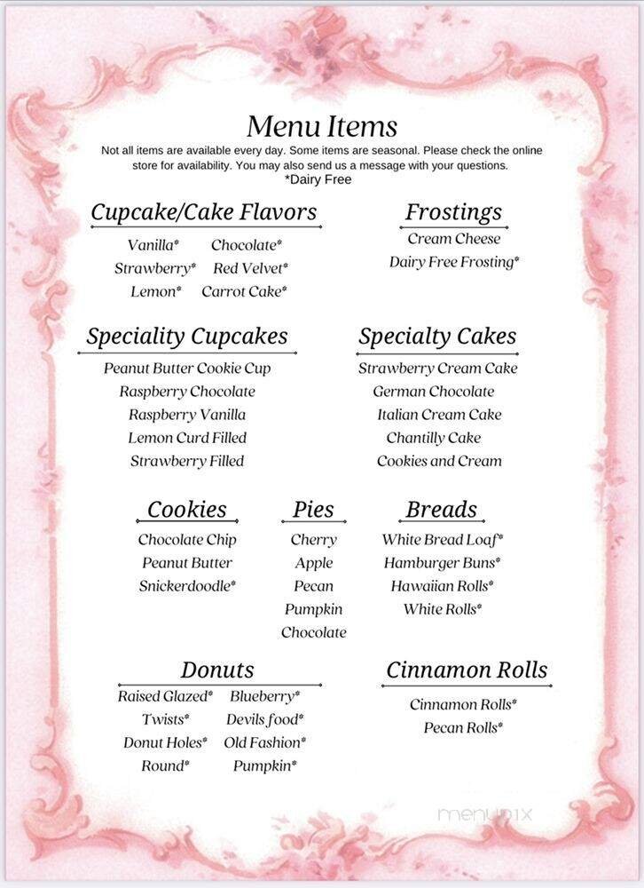Menu page 1
