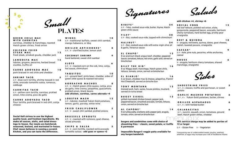 Menu page 1