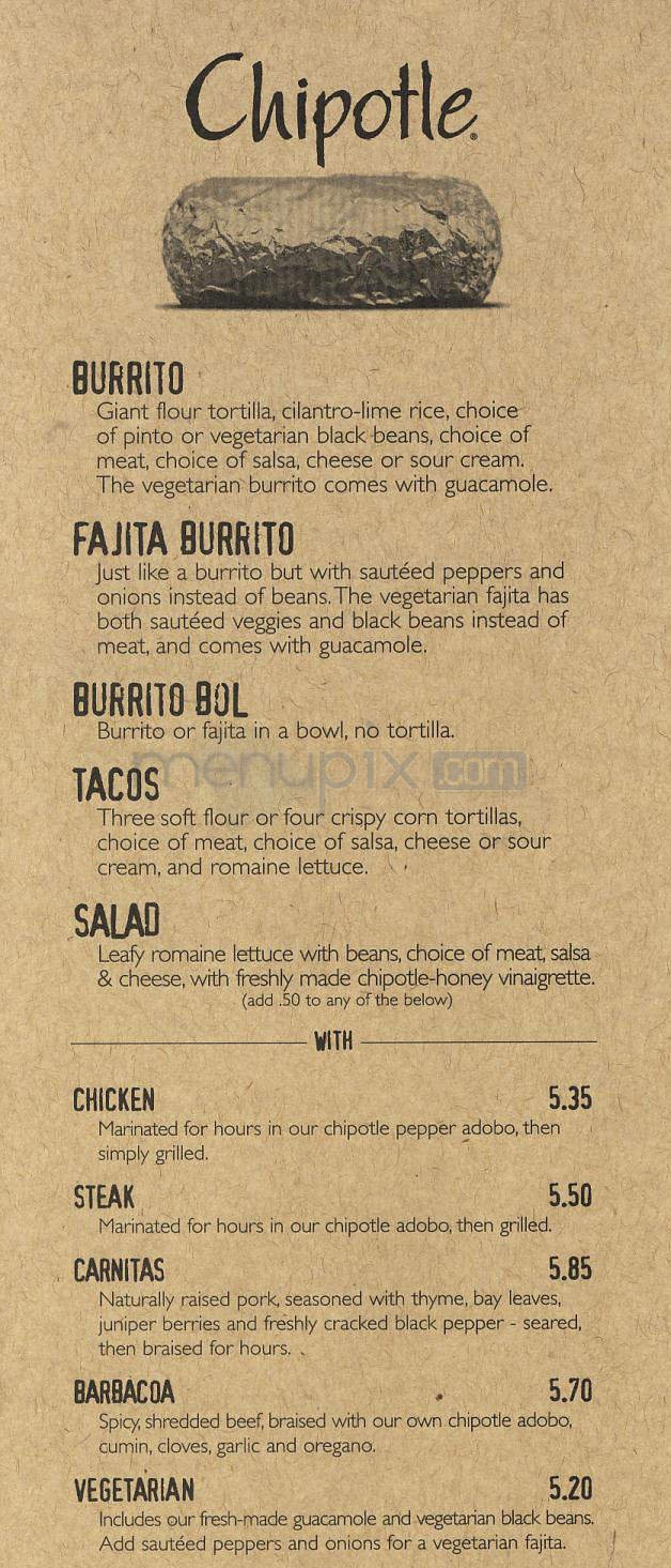 Menu page 1