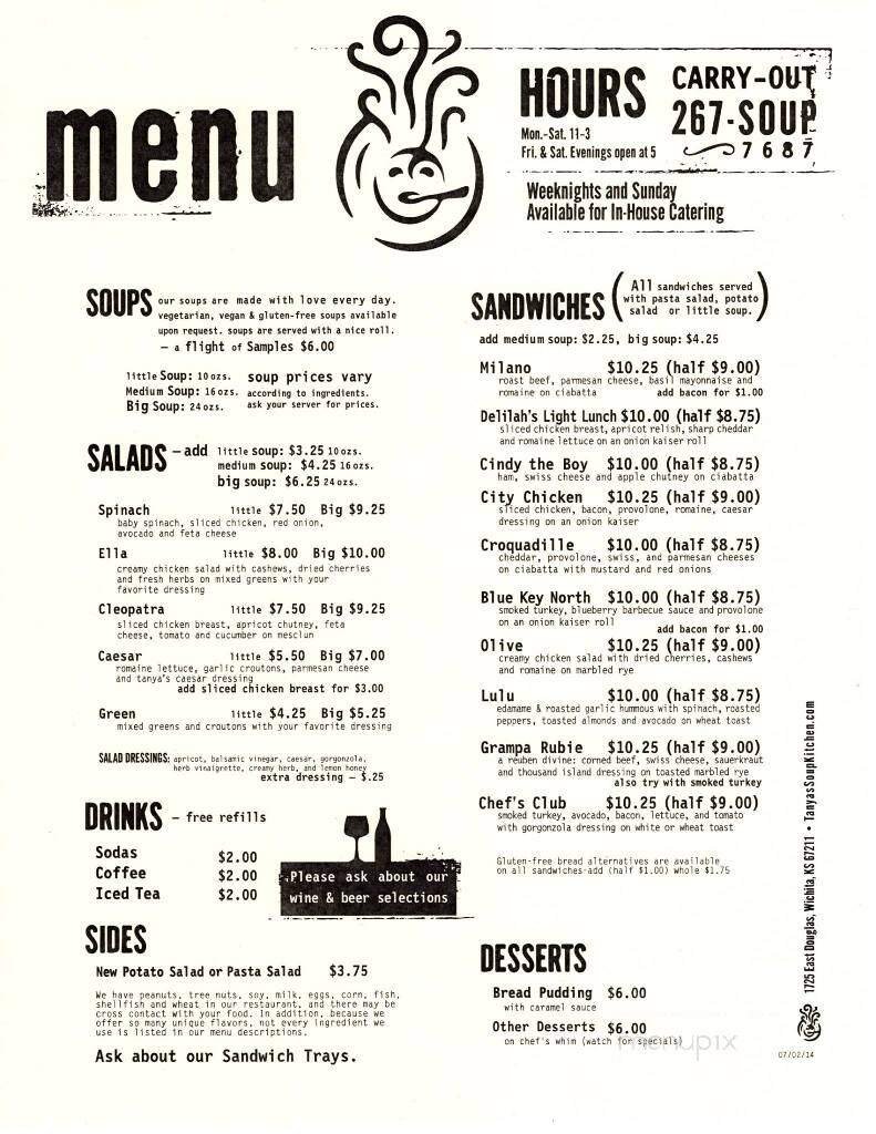 Menu page 1