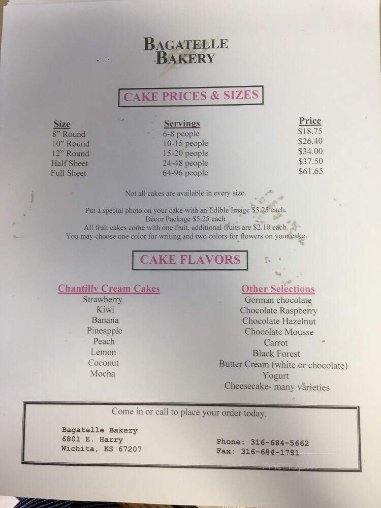 Menu page 1