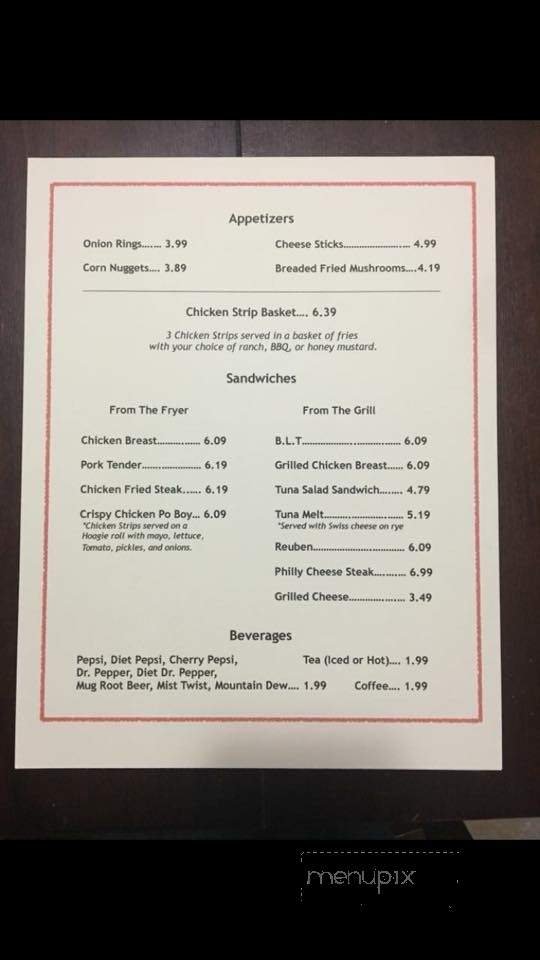 Menu page 1
