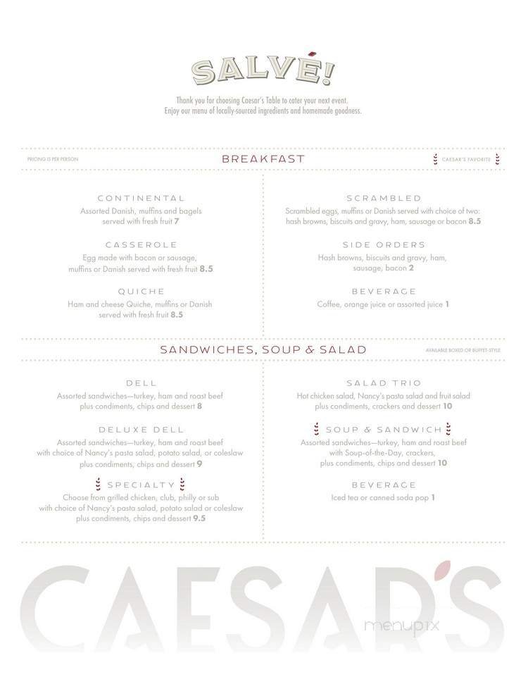 Menu page 1