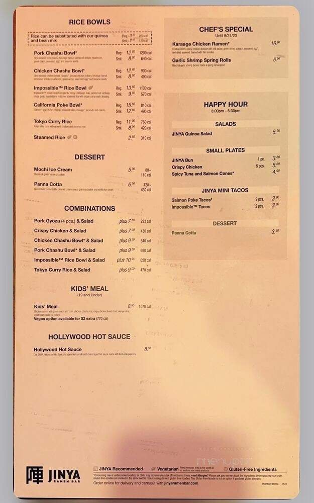 Menu page 2