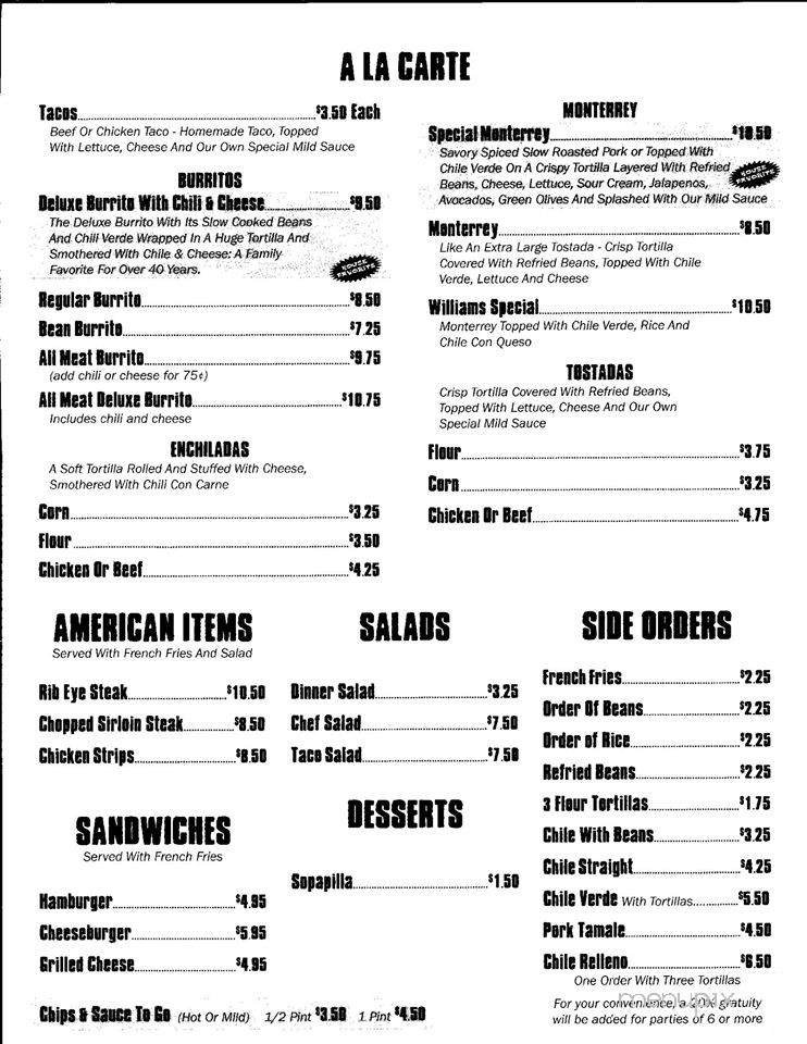 Menu page 2