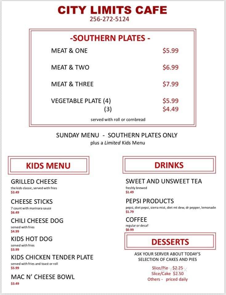 Menu page 2