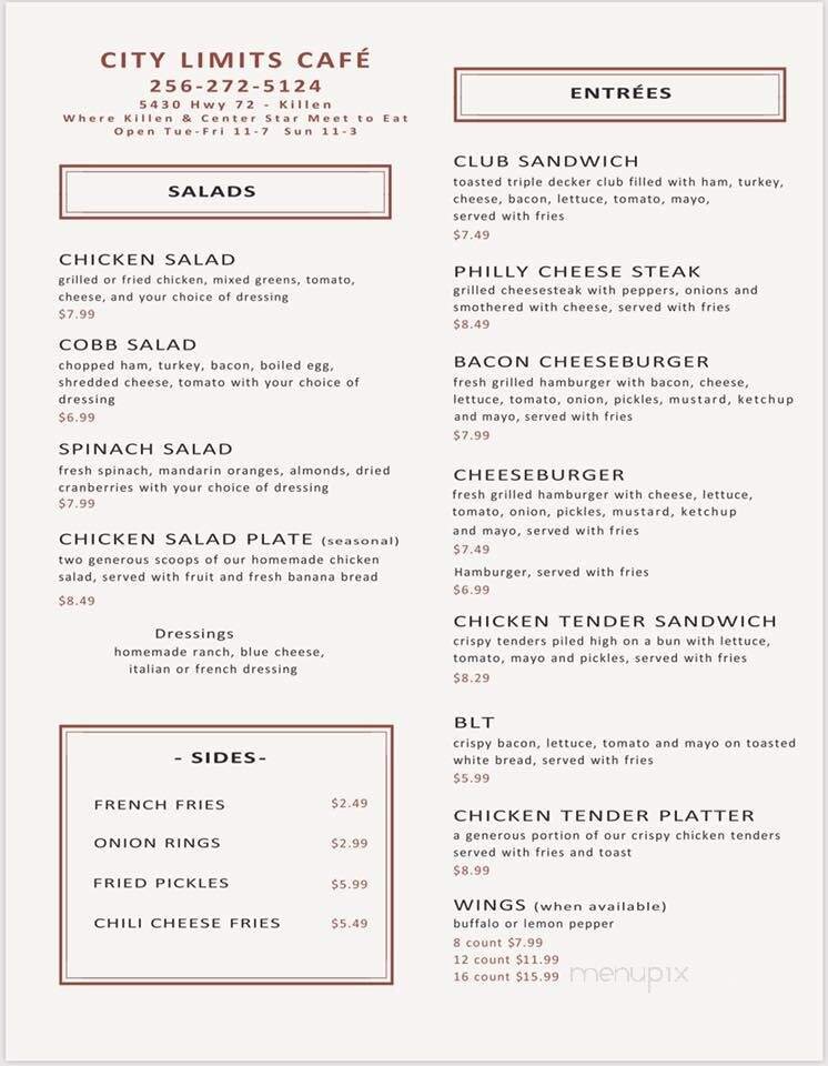 Menu page 4