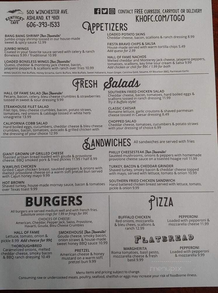 Menu page 1