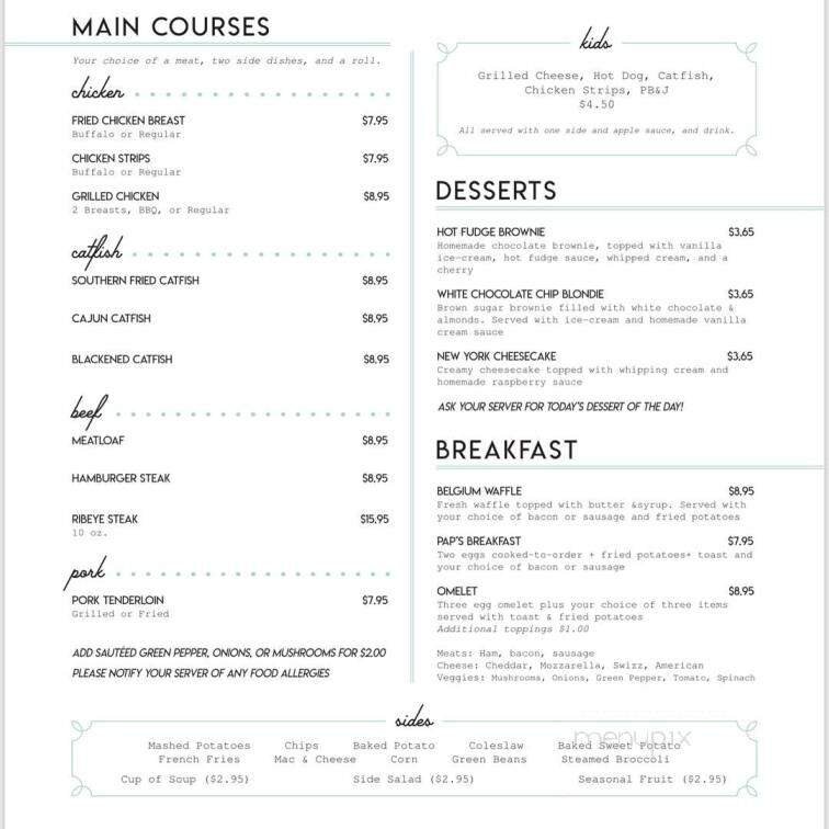 Menu page 2