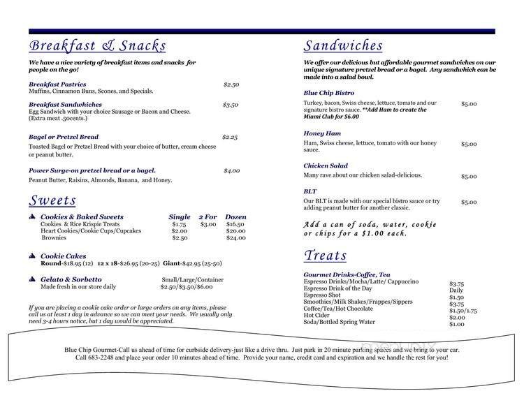Menu page 2