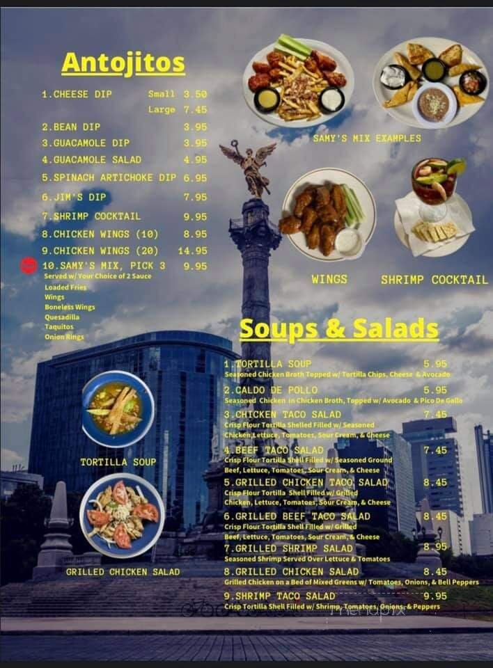 Menu page 1