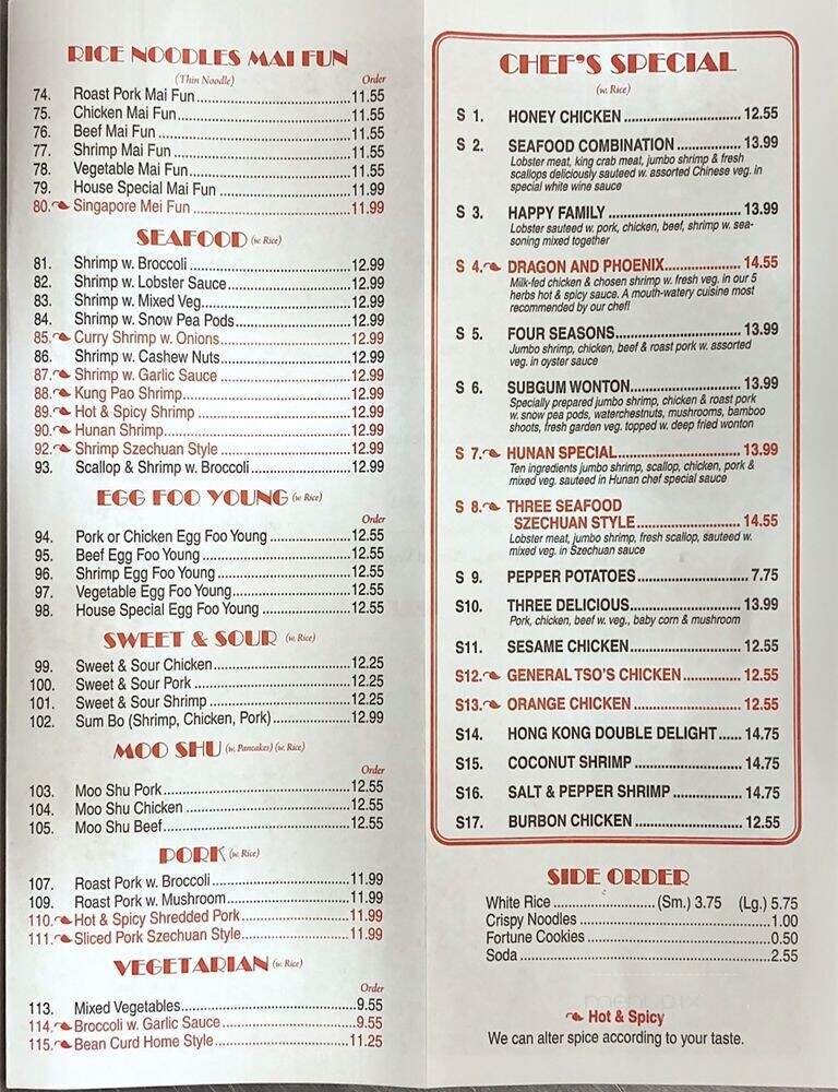 Menu page 1