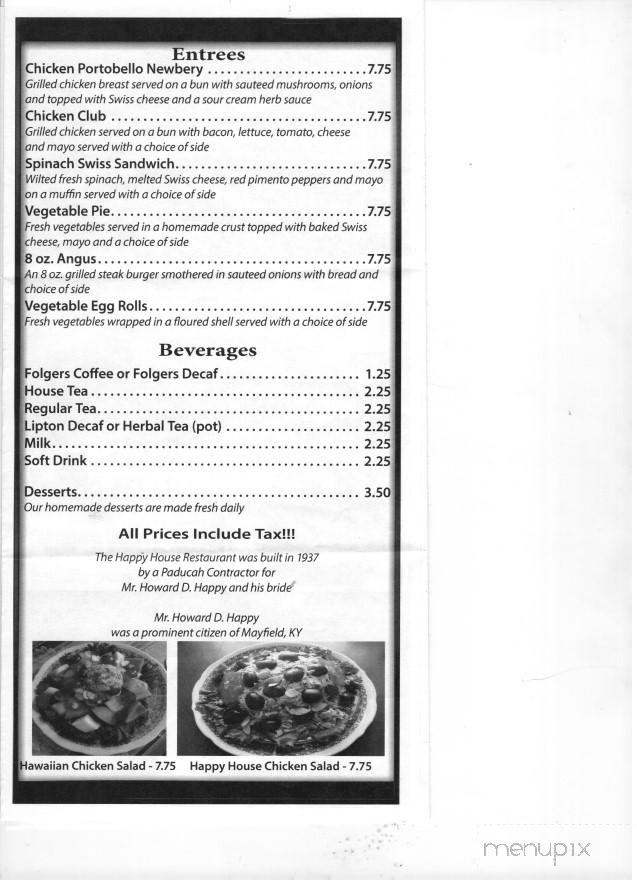 Menu page 1