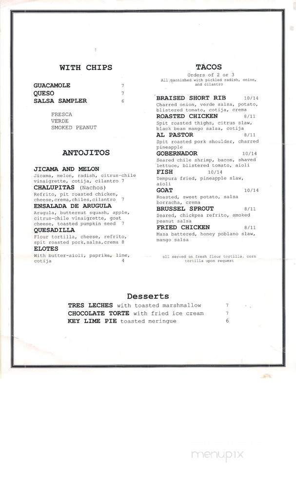 Menu page 2